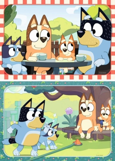 Faltpuzzle Bluey beim Picknick 2x12