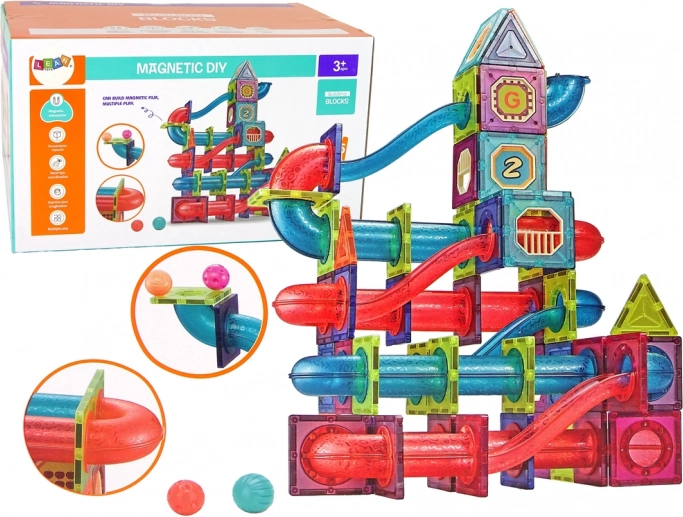 Magnetische Bausteine für Kinder LEAW Toys 145 Stück