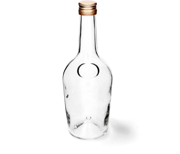 Glasflasche 500 ml mit goldenem Schraubverschluss