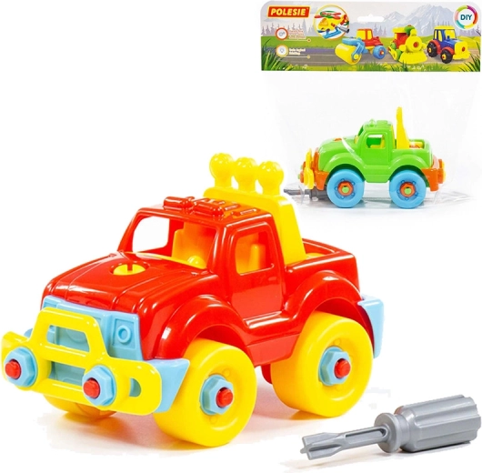Schraubbarer Kinder-Jeep mit Werkzeug POLESIE