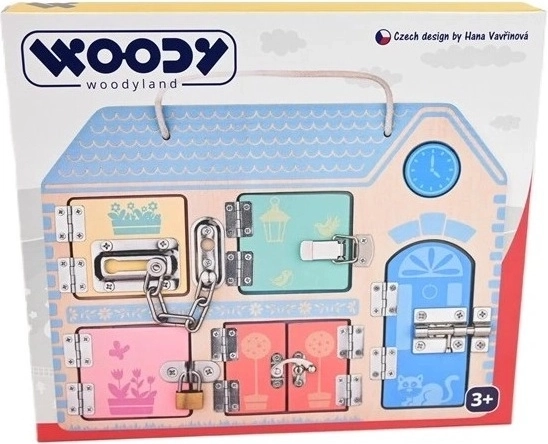 WOODYLAND Lern- und Beschäftigungsbrett mit Schlössern