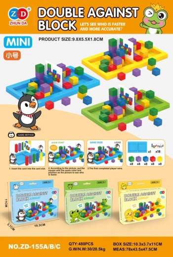 Mini-Geschicklichkeitsspiel Formen und Karten – Edition Pinguin