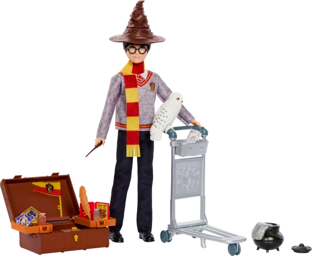 Mattel Harry Potter Gleis 9¾ Spielset – Harry-Potter-Puppe und Zubehör
