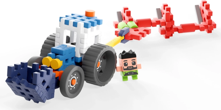 Bewegliche Räder und ansteckbares Zubehör