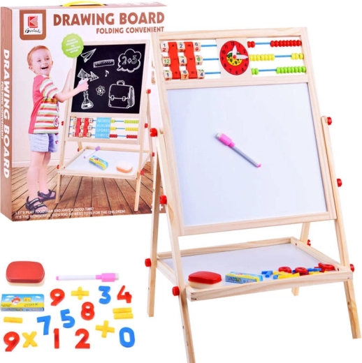 Multifunktionale Kindertafel 2-in-1 – Kreide- und Magnettafel