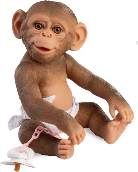 Reborn-Äffchen-Baby mit Ganzvinylkörper 32 cm