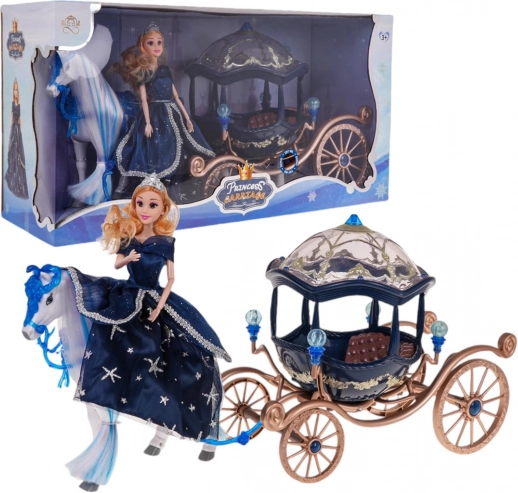 Magischer Kinderwagen mit Puppe Blau