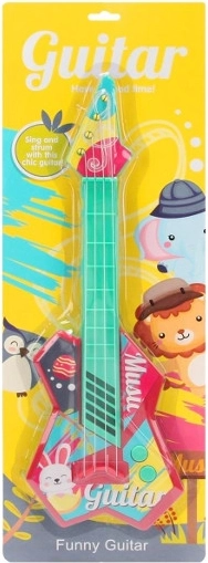 Bunte Gitarre mit Tieren 42 cm