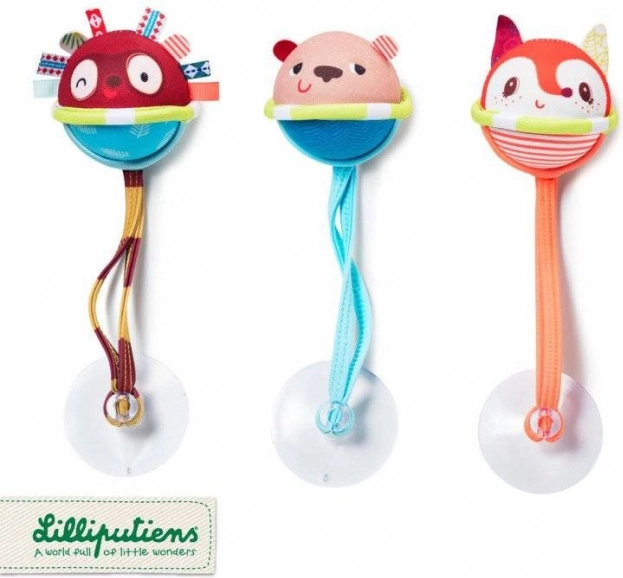 Lilliputiens - Set von 3 schwimmenden Bällen mit Saugnäpfen für Kinder ab 3 Monaten
