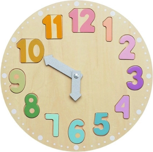 Jabadabado Holzpuzzle-Uhr für Kinder