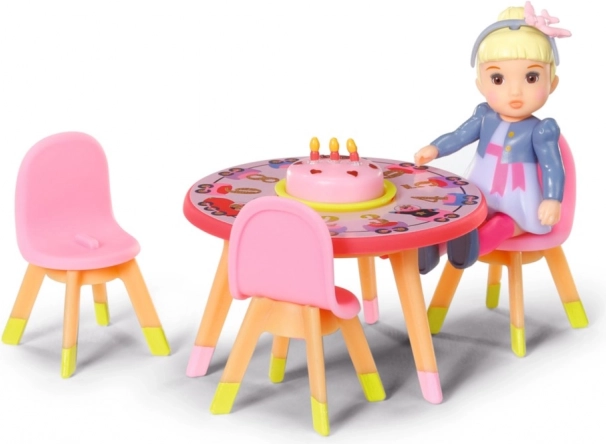 Satz BABY born Minis mit Geburtstagstisch