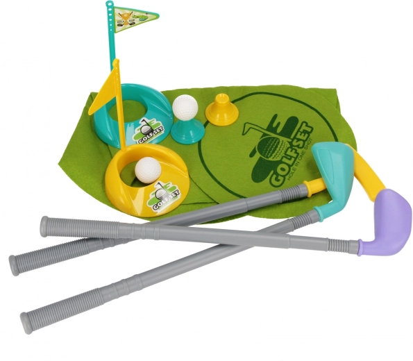 Komplette Ausrüstung für Kinder-Minigolf