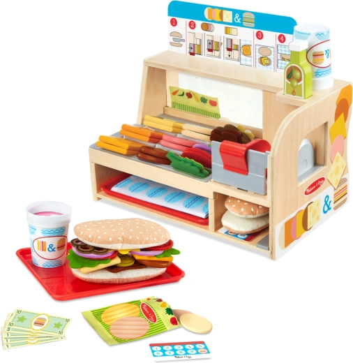 Melissa & Doug Holz-Sandwich-Theke mit Slice & Stack Set (52 Teile)