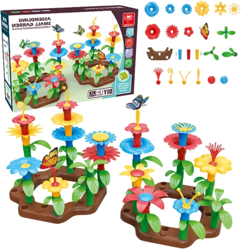 Konstruktionsbaukasten Blumen-Garten DIY, 148 Teile