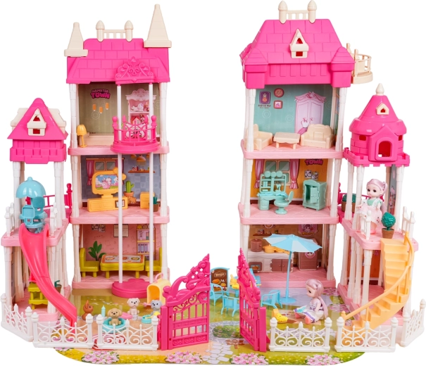 Geräumiges Puppenhaus mit vielen Zimmern