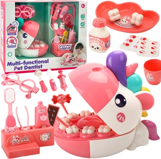 Woopie Zahnarzt-Set für Kinder – Einhornkopf mit Zubehör