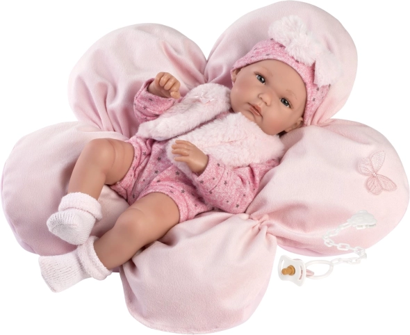 Llorens New Born realistische Puppe Mädchen 35 cm, Ganzvinyl und badegeeignet