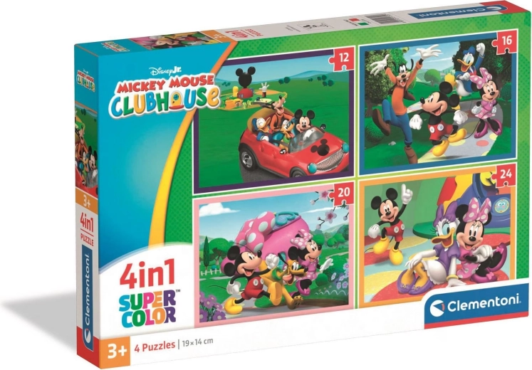 Puzzle 4in1 MICKEYS CLUBHAUS (12, 16, 20 und 24 Teile) – CLEMENTONI