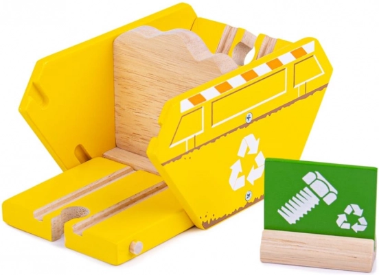 Holz-Recyclingcontainer für die BIGJIGS RAIL Holzeisenbahn