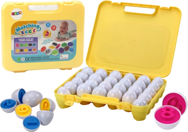 Lernspielzeug Verbinde-Eier für das Lernen von Zahlen und Farben
