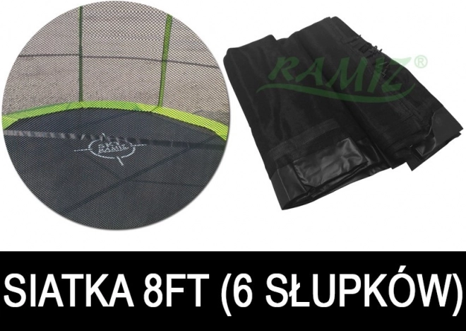Schutznetz SkyRamiz für Gartentrampolin 244 cm (8 ft) – 6 Hüllen für die Pfosten
