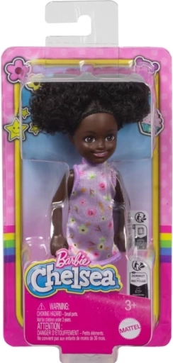 Puppe BARBIE Chelsea, lilafarbenes Kleid mit Blumen, 15 cm