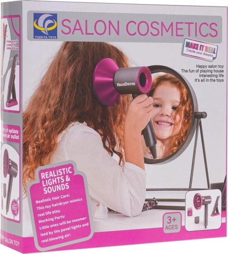 Mega-Set Kleine Friseurin – interaktives Friseurset mit batteriebetriebenem Föhn und Glätteisen