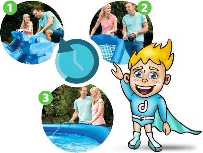 Schneller, werkzeugloser Aufbau