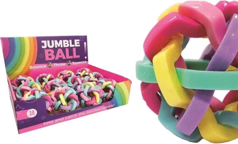Pastellfarbener Ball aus Gummibändern – 1 Stück