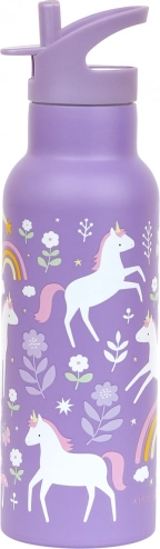 A Little Lovely Company Edelstahl-Trinkflasche 500 ml – Einhörner
