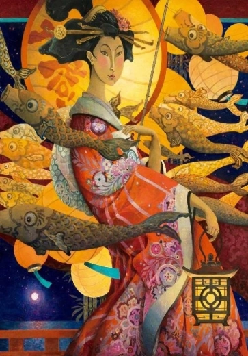 Puzzle CLEMENTONI Tanz der Koinobori 1500 Teile