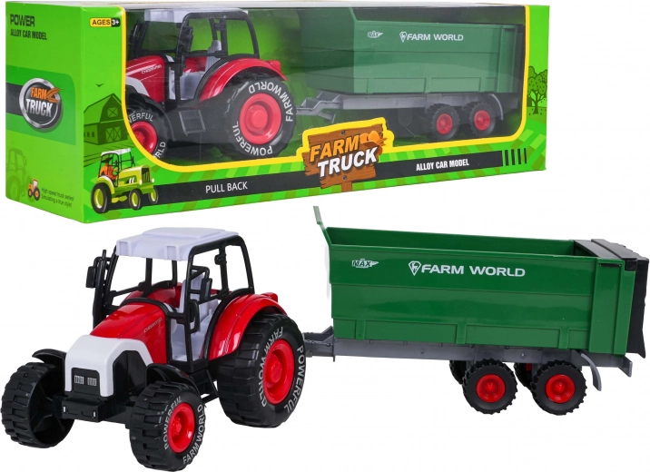 Metalltraktor mit abnehmbarem Anhänger mit Schwungradantrieb