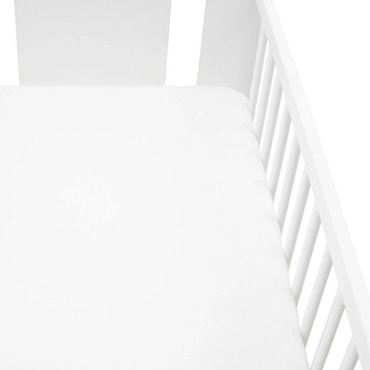 Spannbettlaken aus Jersey für Kinderbett New Baby 120 × 60 cm, weiß