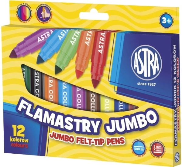 Jumbo-Filzstifte ASTRA 12 Stk.