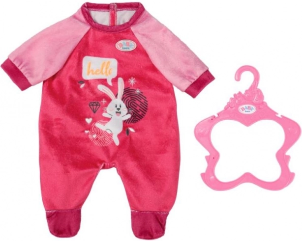 Samtige rosa Strampelanzüge für Puppe 43 cm BABY born