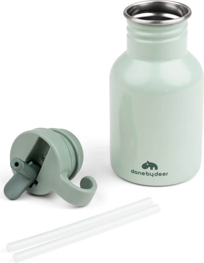 Done by Deer Edelstahlflasche Croco grün 350 ml