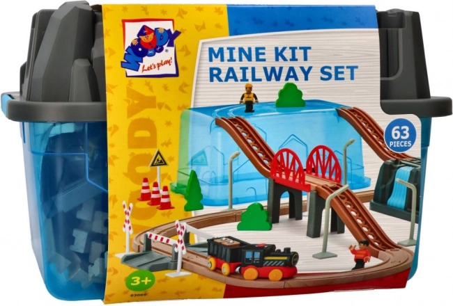 Kinderset Eisenbahnset mit 63 Teilen