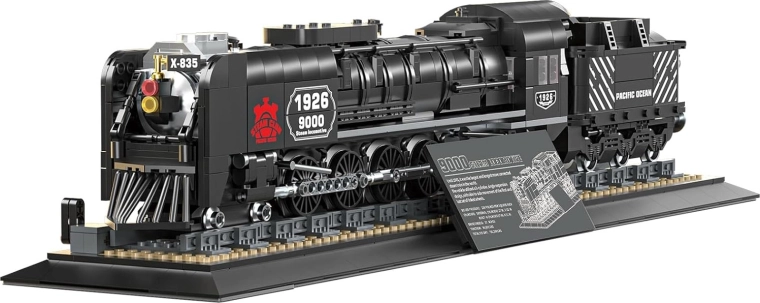 Bausatz einer Retro-Dampflokomotive, 1546 Teile
