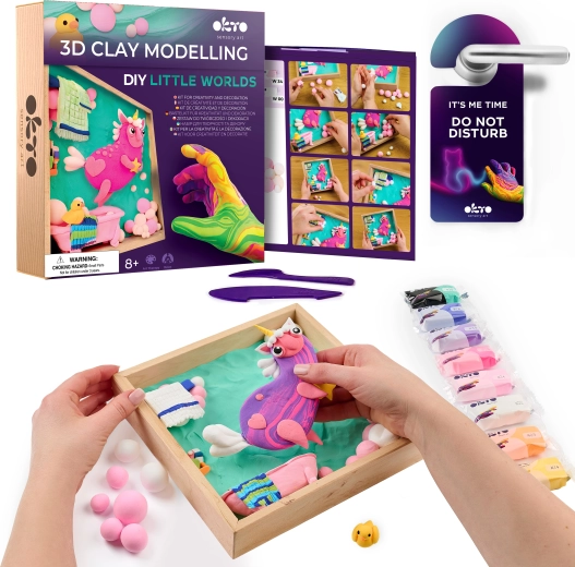 Okto Modellier-Set „Kleine Welt im Rahmen – Einhorn“ 21 × 21 cm