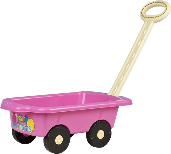 Kinder-Plastikziehwagen BAYO 45 cm – rosa