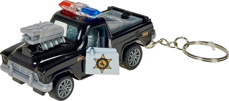Realistisches Aussehen eines Polizeifahrzeugs