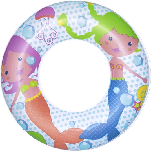 Bestway Kinder-Schwimmring aufblasbar mit Meerjungfrauenmotiv, 51 cm