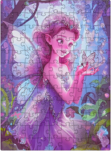 Puzzle mit einer lila Fee, 100 Teile
