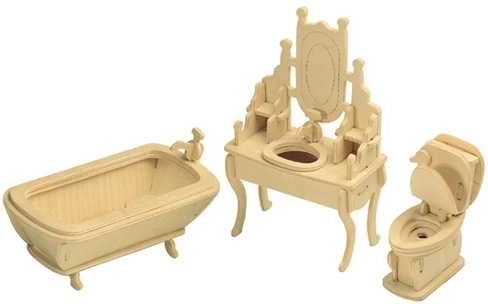 WOODCRAFT 3D-Holzpuzzle Badezimmer