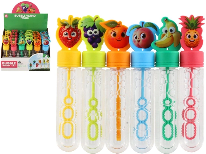 Seifenblasen „Obst“ 15 cm – Mix aus 6 Sorten, 24 Stk. im Display