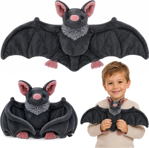 Plüschfledermaus mit ausklappbaren Flügeln 57 cm