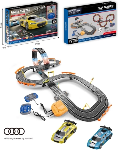 Audi-Autorennbahn mit Batteriebetrieb 140 × 88 cm
