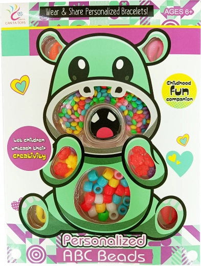 Bunte Perlen Nilpferd