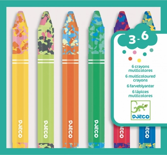 DJECO Regenbogen Wachsmalstifte