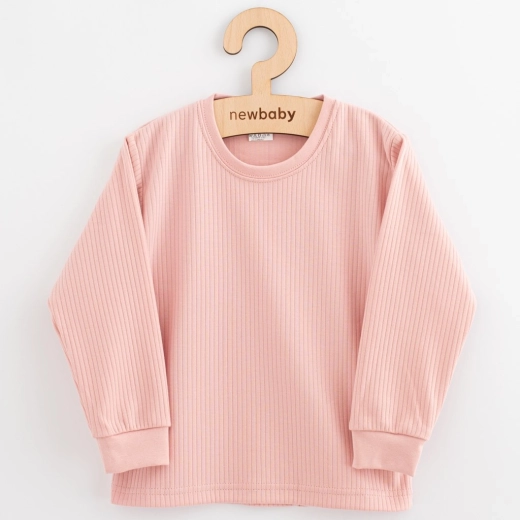 Kinder-Baumwollshirt mit langen Ärmeln NEW BABY KINDERGARTEN puderrosa